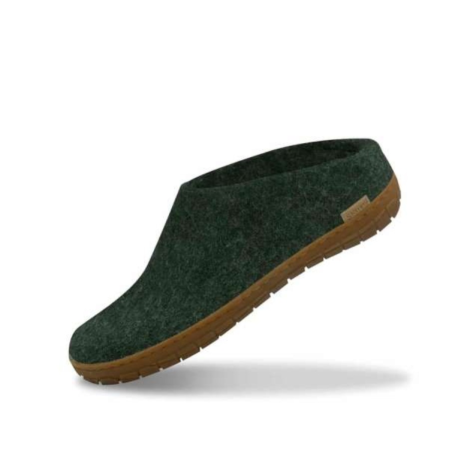 Imperfects Marketplace * | Glerups | Slip-On In Forest Wool W/ Honey Rubber Sole Promotions