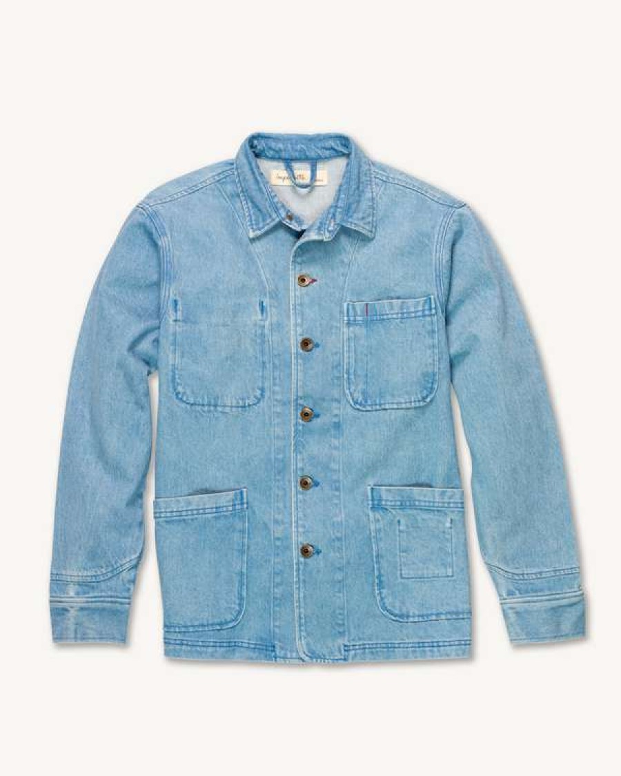 Apparel * | The Cunningham Coat In Sky Blue Denim Exclusive