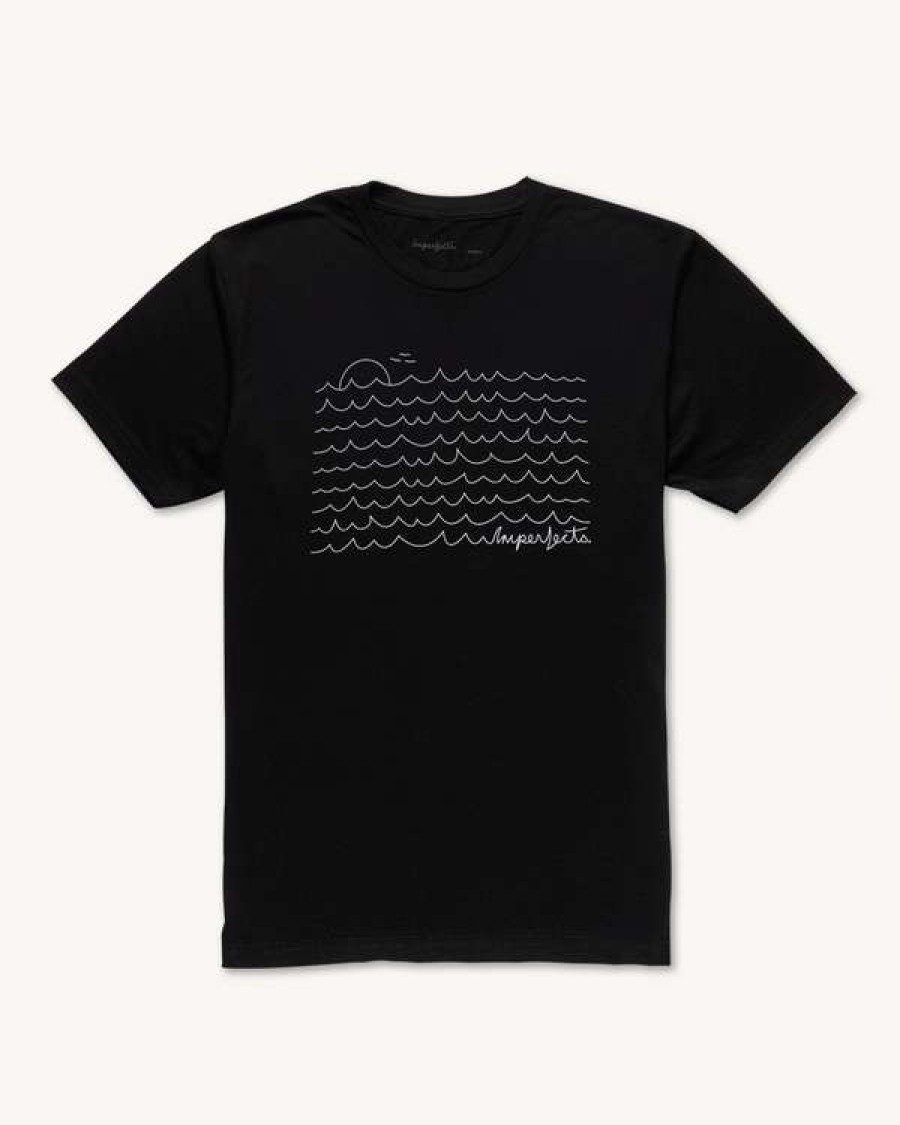 Apparel * | Og Waves Tee In Jet Black Quick Delivery