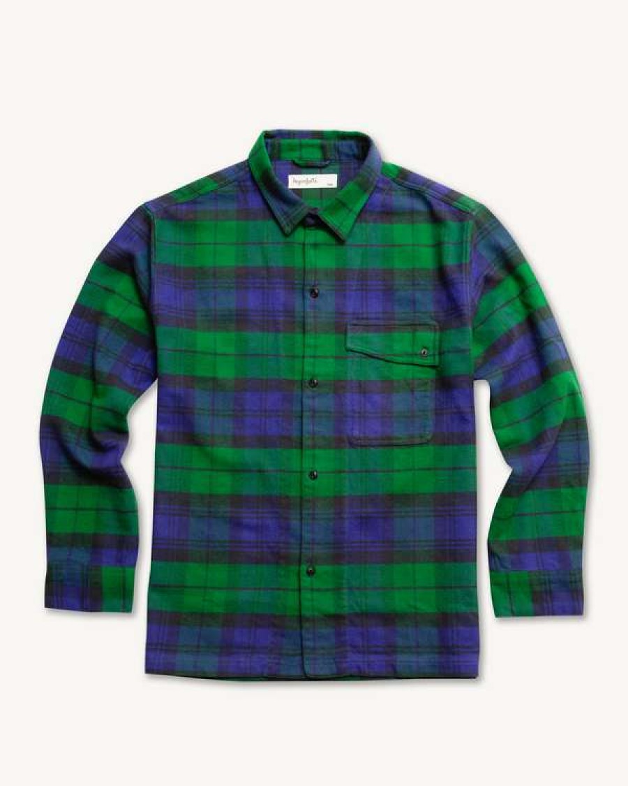 Apparel * | Asymm Yoke Flannel Shirt In Imperf Blackwatch Promotions