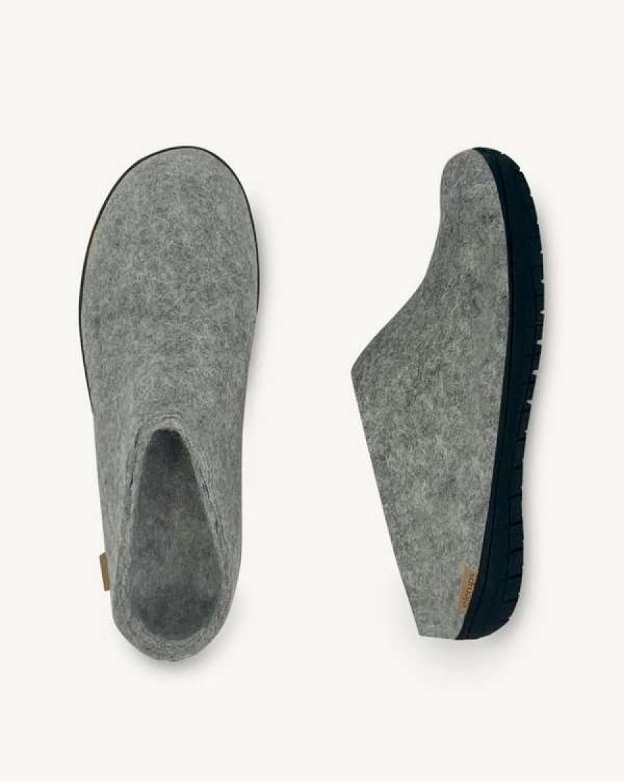 Imperfects Marketplace * | Glerups | Slip On In Grey W/ Black Rubber Sole Bestsellers