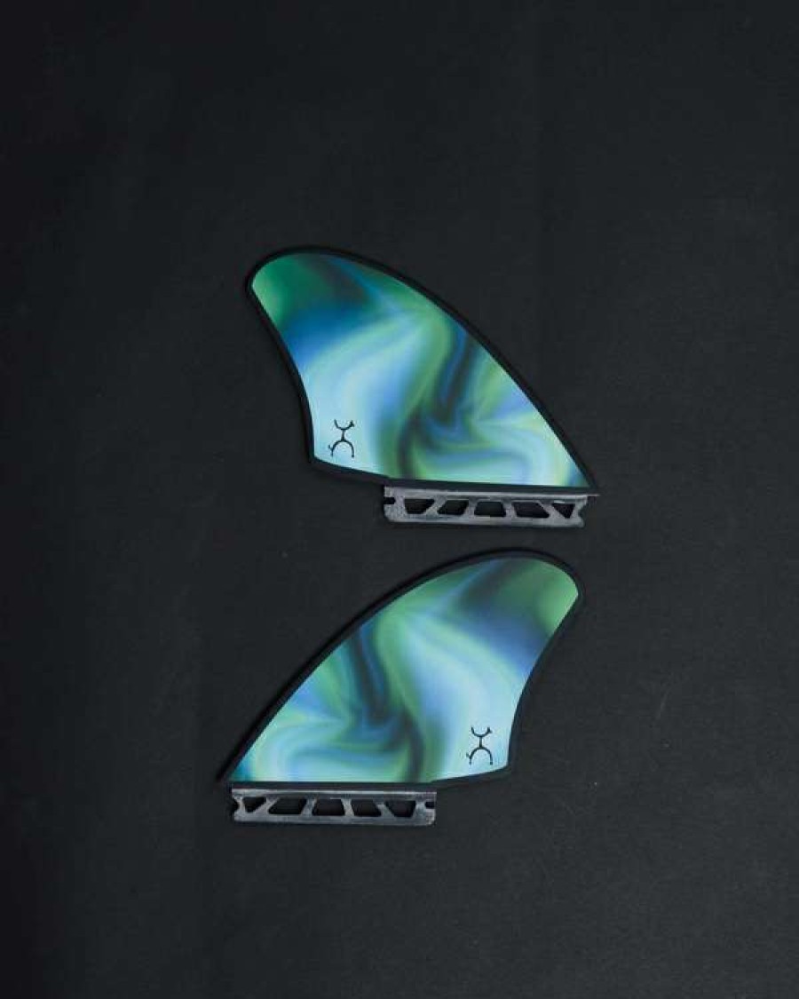 Fins * | Machado Keel Twin Fin Set In Black/Swirl New Arrivals