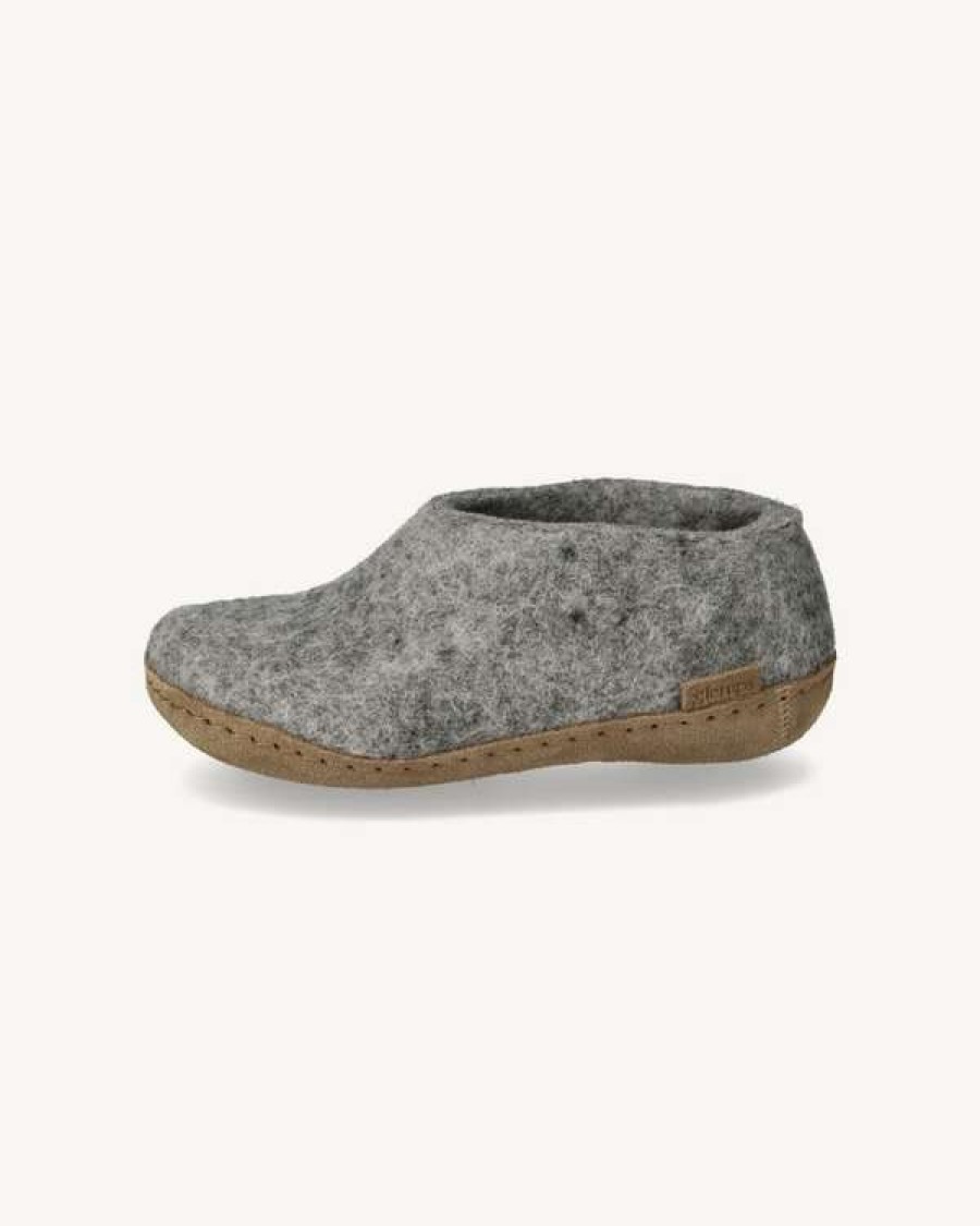 Imperfects Marketplace * | Glerups | The Juniors Shoe In Grey W/ Calfskin Sole Quick Delivery