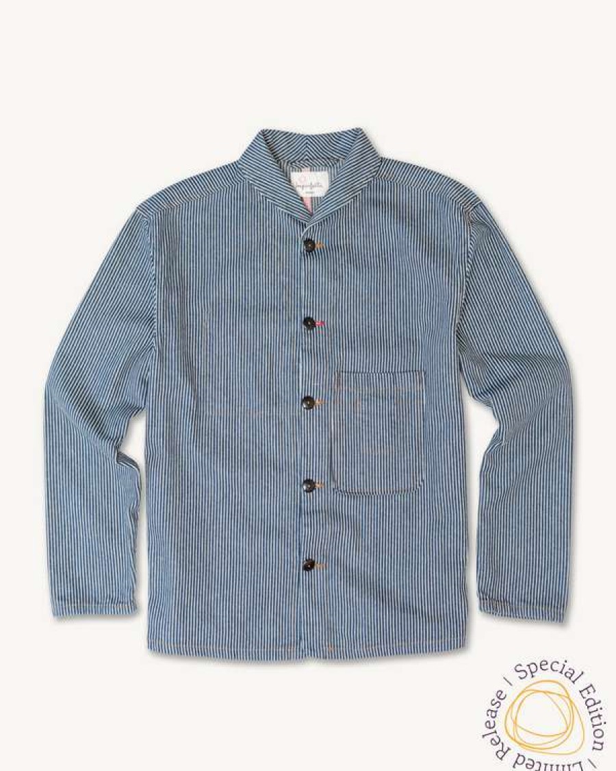 Apparel * | Shepherds Shirt In Rinsed Indigo Hickory Stripe | Gold Thread Special Official