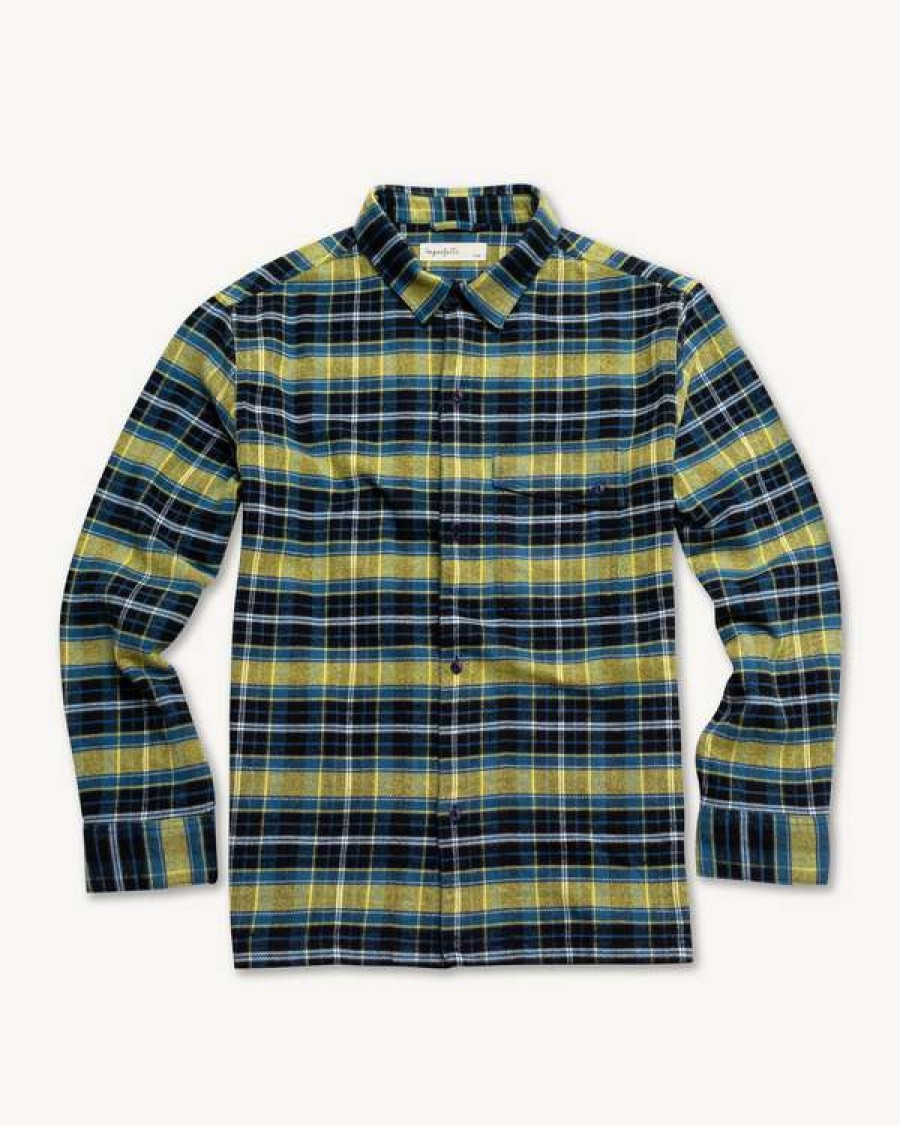 Apparel * | Asymm Yoke Flannel Shirt In Imperf Glitch Store