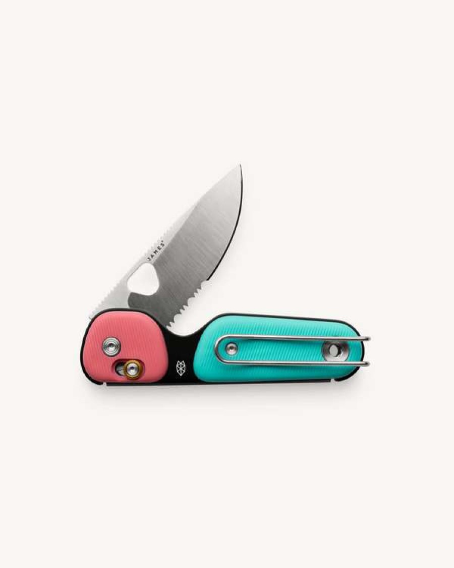 Everyday Carry * | The Redstone Knife In Coral + Turquoise Clearance