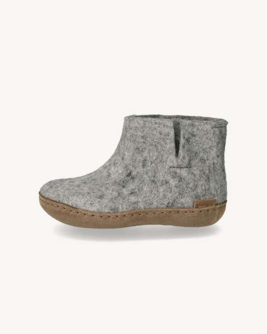 Imperfects Marketplace * | Glerups | The Juniors Boot In Grey W/ Calfskin Sole Original