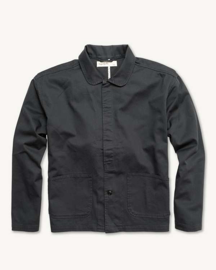 Apparel * | The Bell Coat In Jet Black Twill Quick Delivery