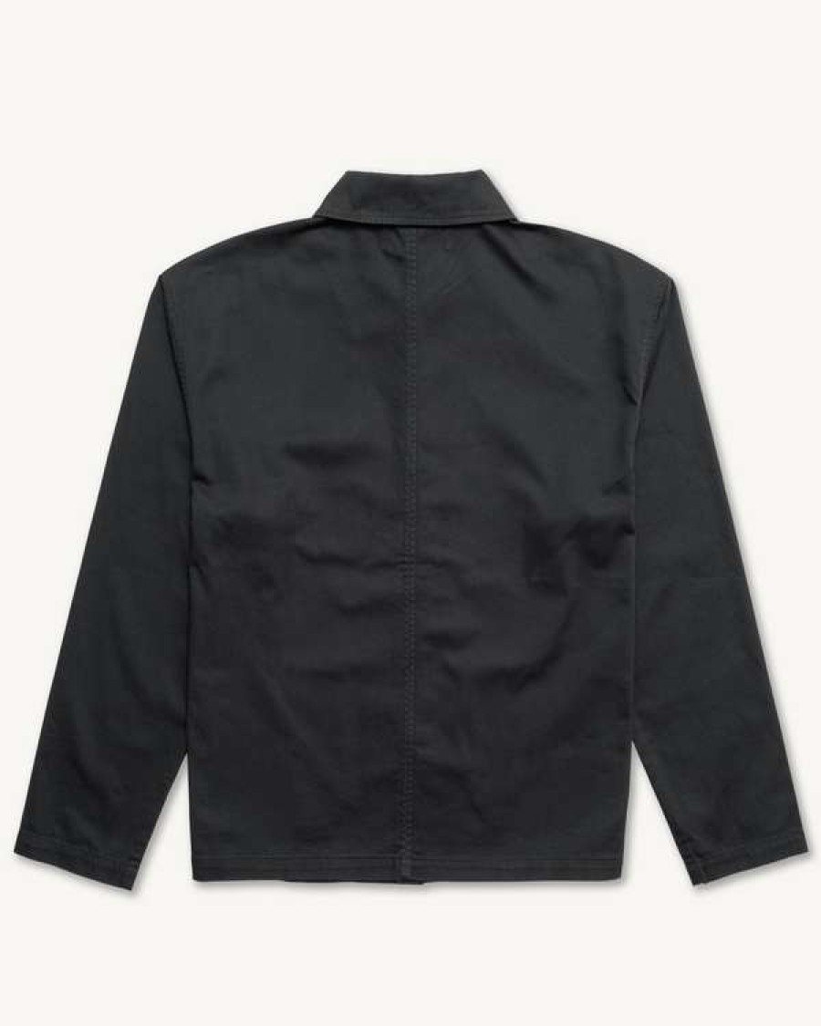 Apparel * | The Bell Coat In Jet Black Twill Quick Delivery