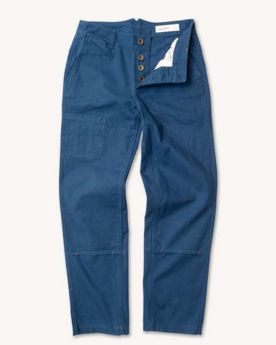 Apparel * | Courier Pant In Banks Street Blue Canvas Sale