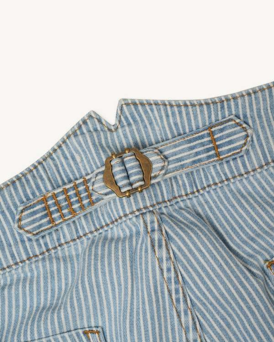 Apparel * | Courier Pant In Vintage Wash Indigo Hickory Stripe | Gold Thread Special Less Expensive