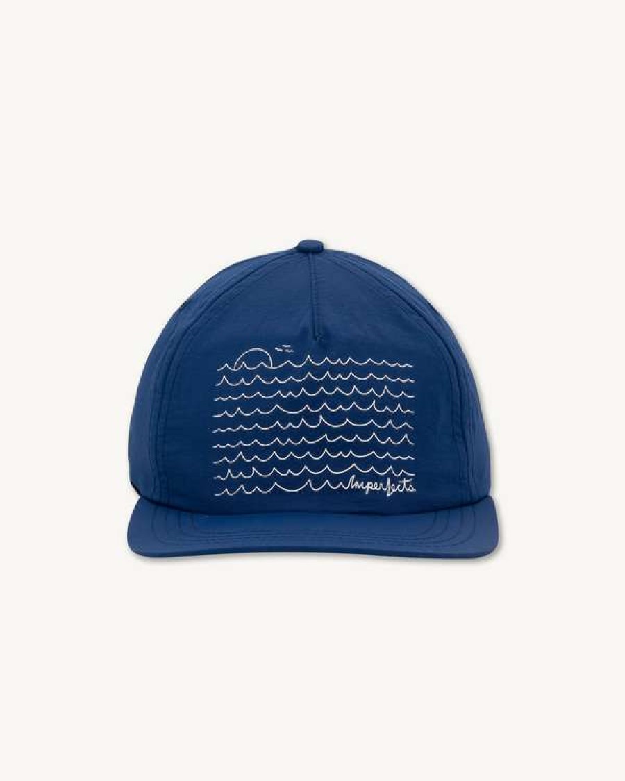 Accessories * | The Surf Cap | Og Waves In Navy Taslan Best Sellers