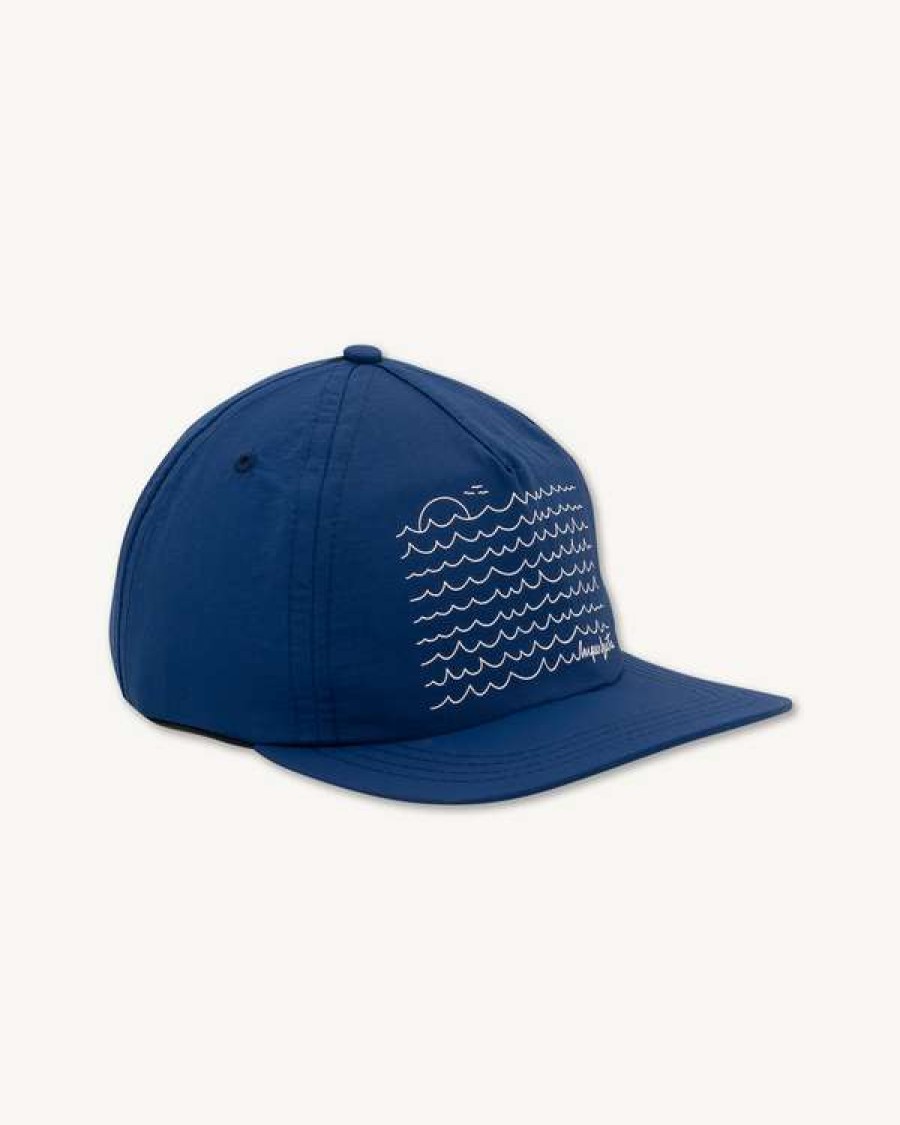 Accessories * | The Surf Cap | Og Waves In Navy Taslan Best Sellers