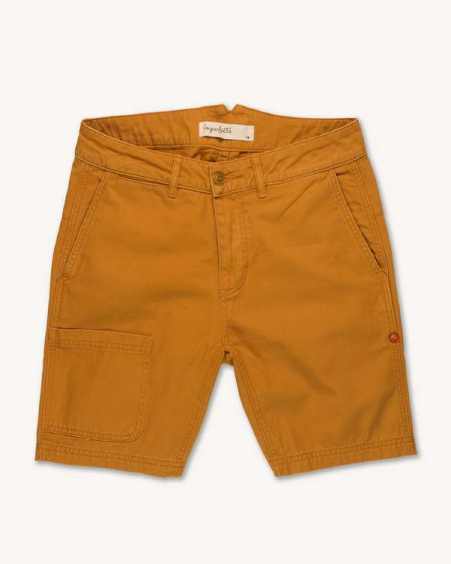 Apparel * | The Courier Short In Golden Brown Twill Closeout Sale