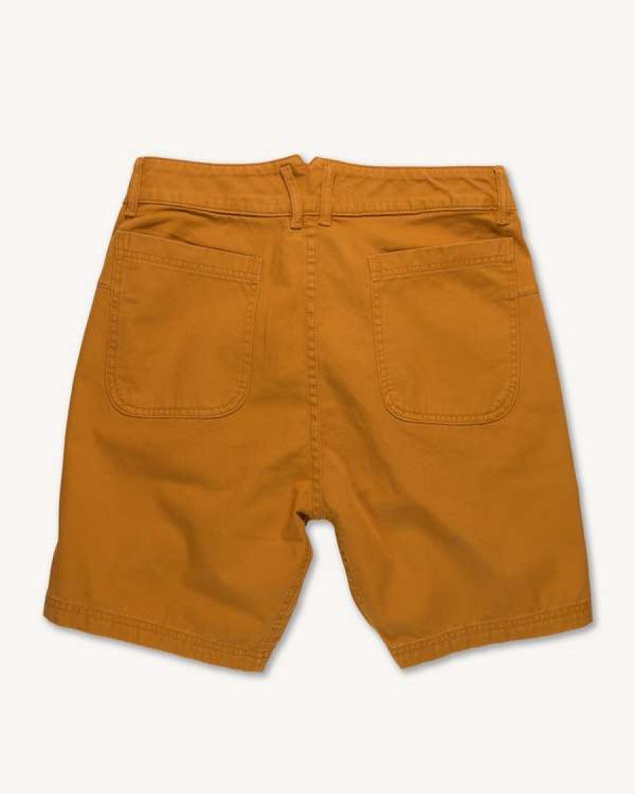 Apparel * | The Courier Short In Golden Brown Twill Closeout Sale