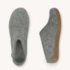 Imperfects Marketplace * | Glerups | Slip-On In Grey Wool W/ Calfskin Sole Classical