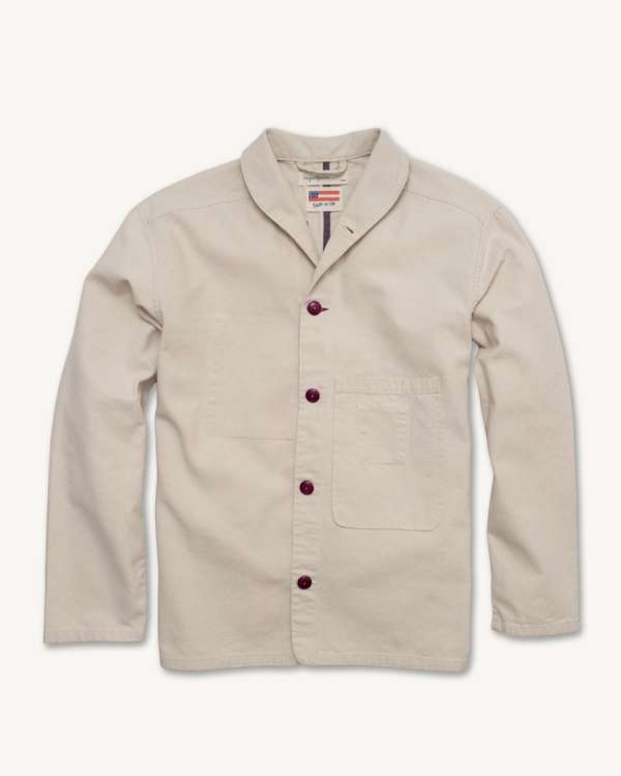 Apparel * | Seavees X Imperfects Shepherds Shirt In Natural Duck Canvas Outlet Sale