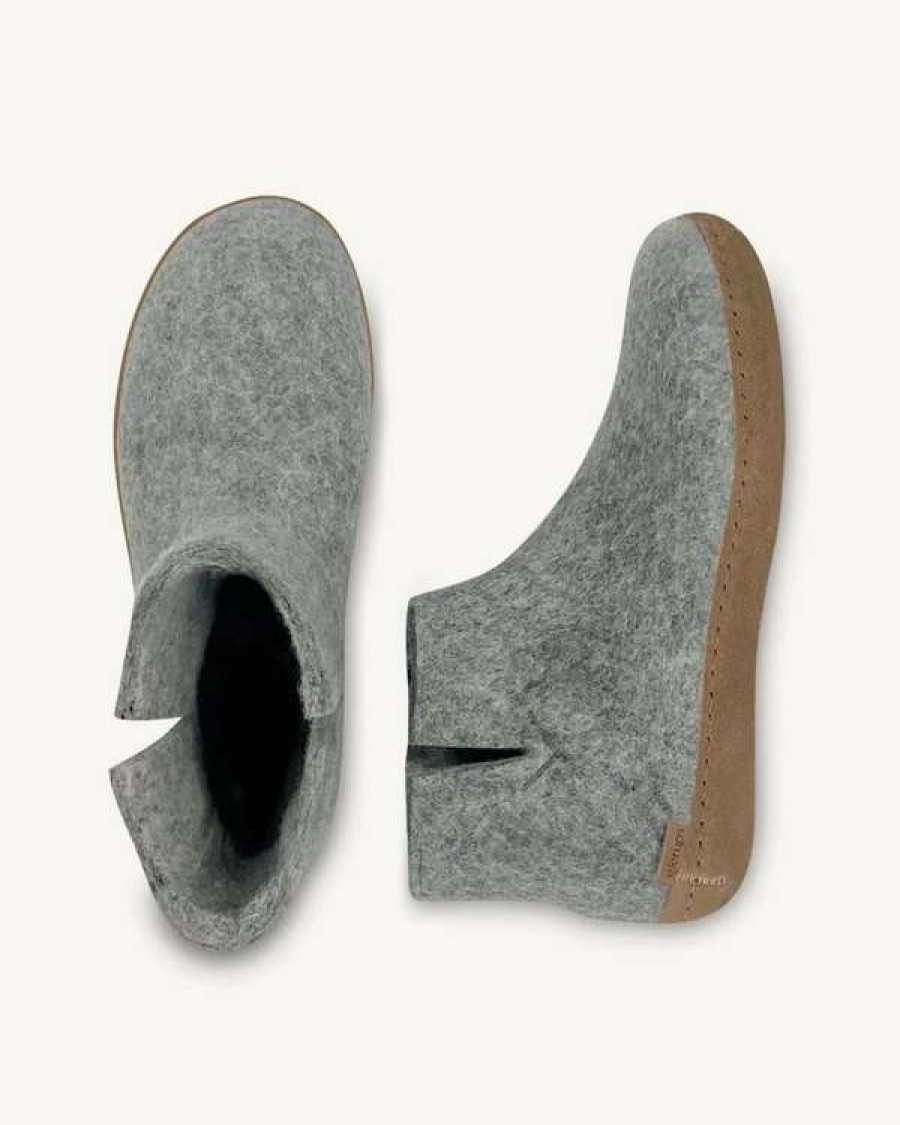 Imperfects Marketplace * | Glerups | The Boot In Grey W/ Calfskin Sole Attractive