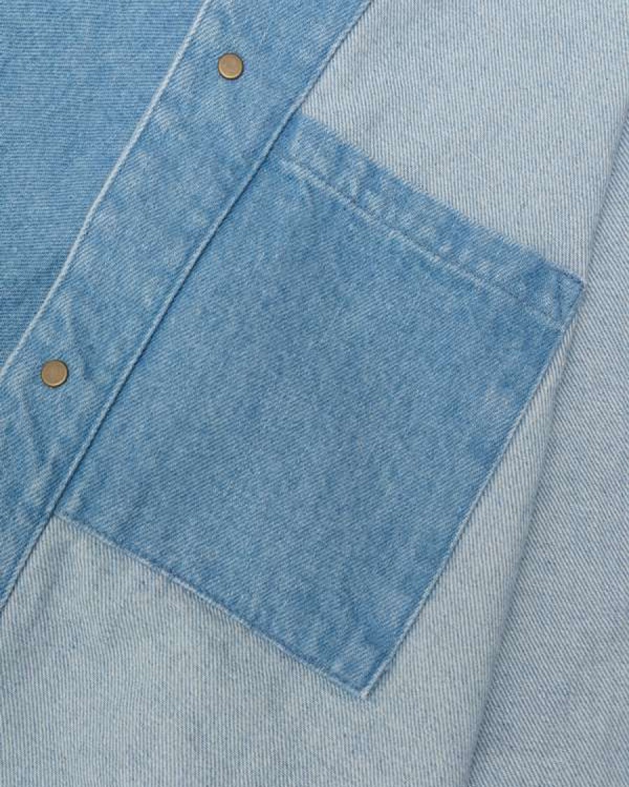 Apparel * | Shepherds Shirt In Sky Blue Denim Best Quality