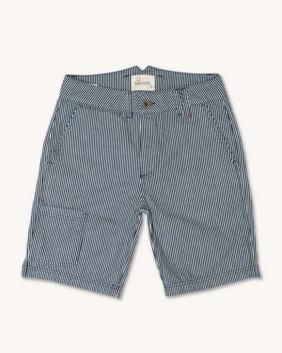 Apparel * | Courier Short In Rinsed Indigo Hickory Stripe Best Sale