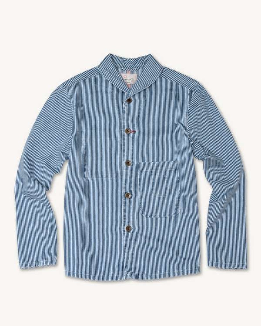 Apparel * | Shepherds Shirt In Weathered Indigo Hickory Stripe Outlet Sale