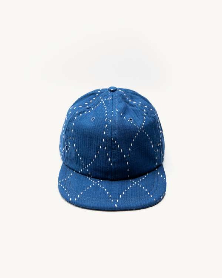 Accessories * | Toyama Cap In Indigo Sashiko Clearance Sale