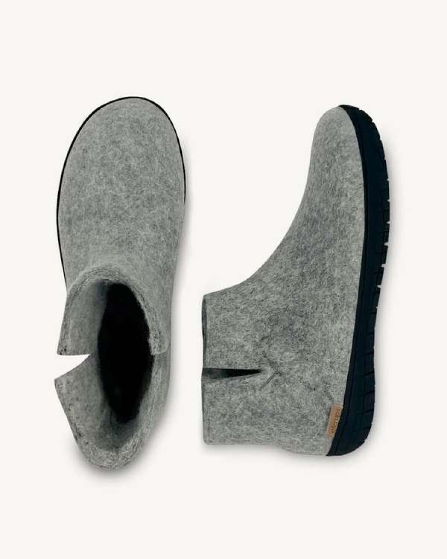 Imperfects Marketplace * | Glerups | The Boot In Grey W/ Black Rubber Sole New Arrivals